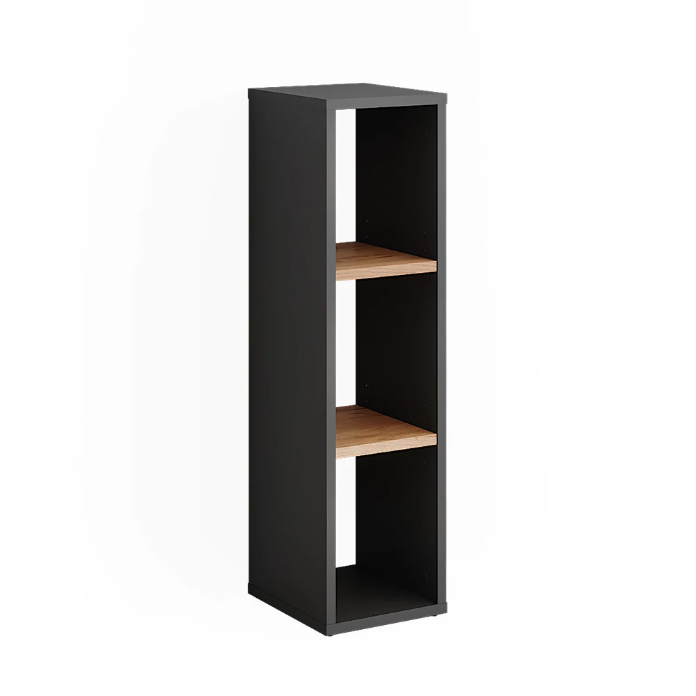 Staande plank Orlando Antraciet/gouden eik 21.6 x 80.1 cm Vicco
