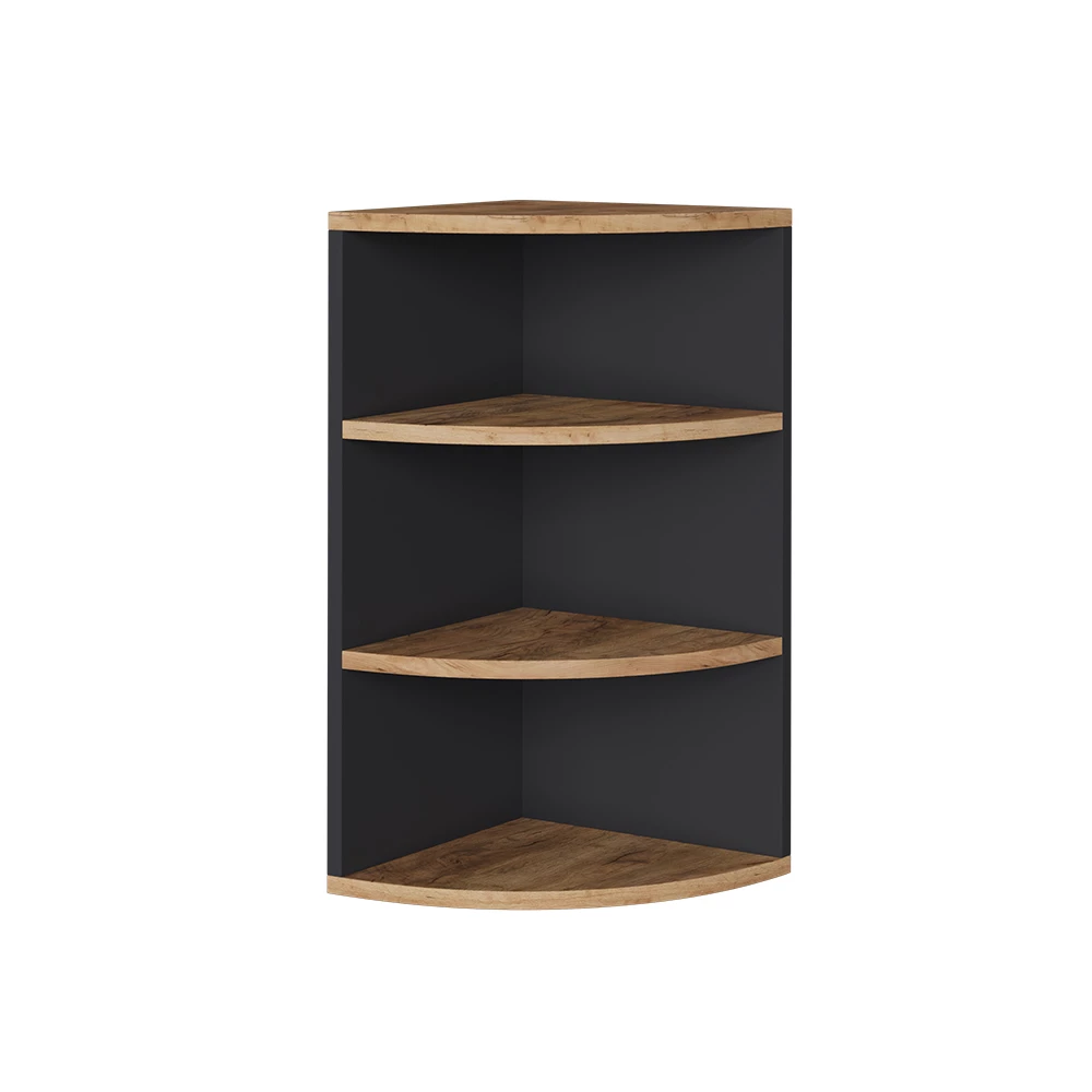 Hoekplank Ecki Antraciet/gouden eik 30 x 60 cm Vicco