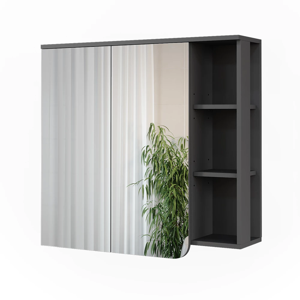 Spiegelkast Karen Antraciet/wit 80 x 75 cm Vicco