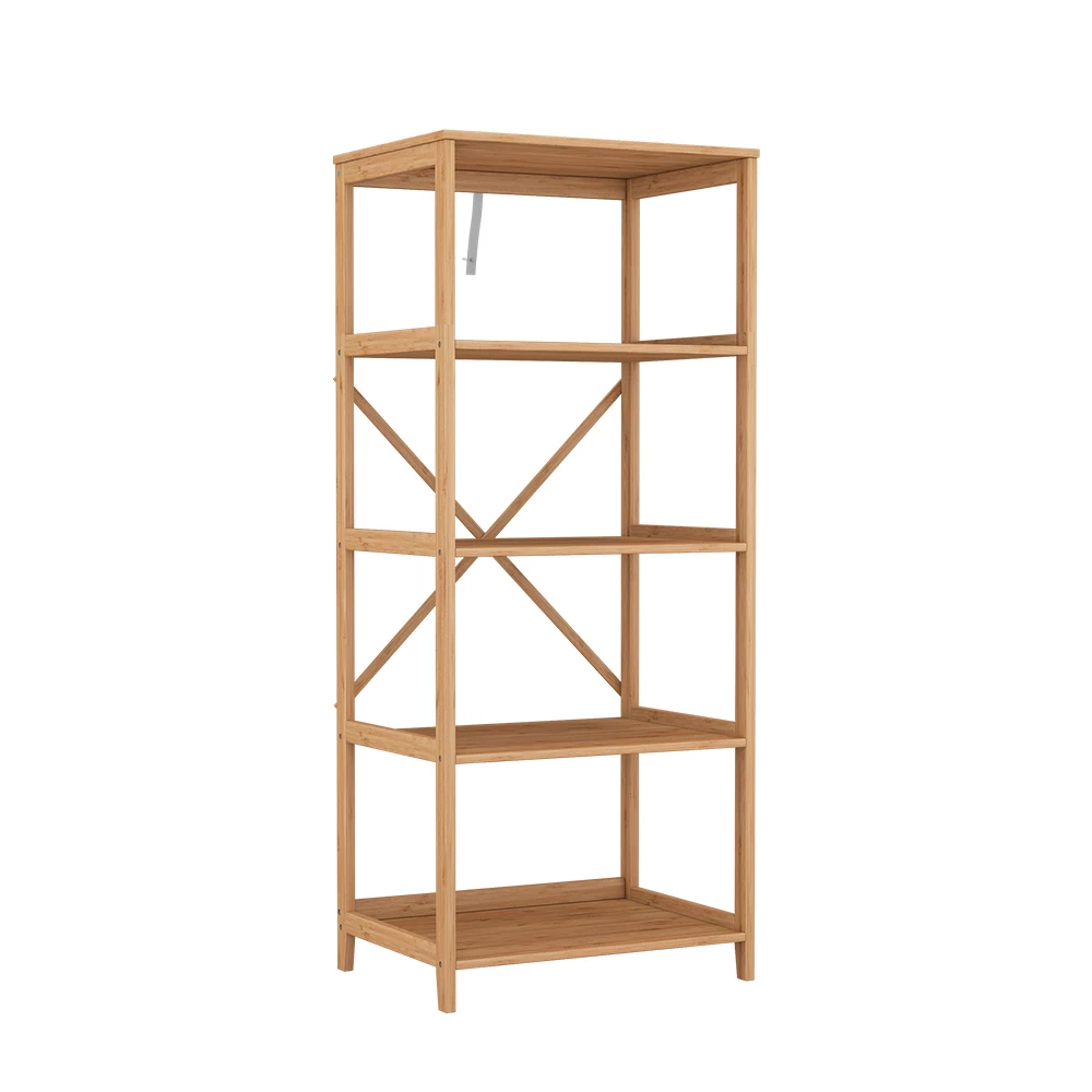 Boekenrek  Novaro Bamboe 48.3 x 114 cm met 5 compartimenten Vicco