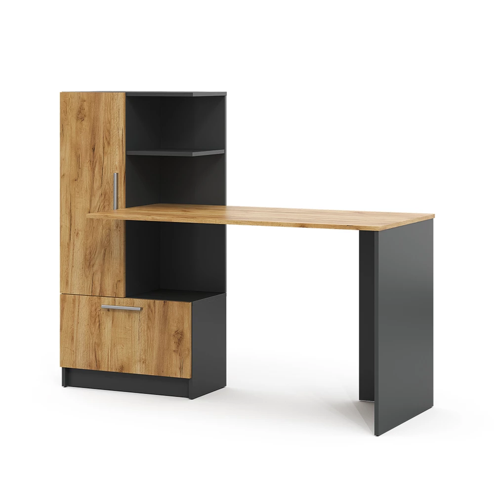 Bureau Tomy Antraciet/gouden eik 150 x 59 cm Vicco
