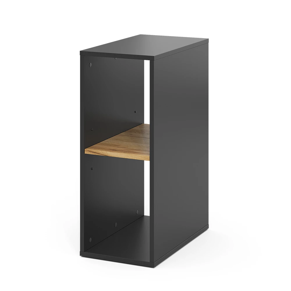 PC-kast Tomy Antraciet/gouden eik 28.5 x 50 cm 2 compartimenten Vicco