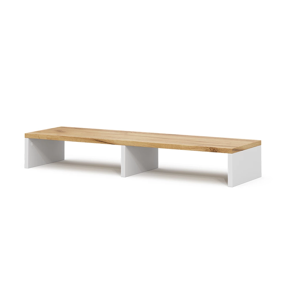 monitorstandaard Tomy Eik wit/goud 80 x 12 cm Vicco