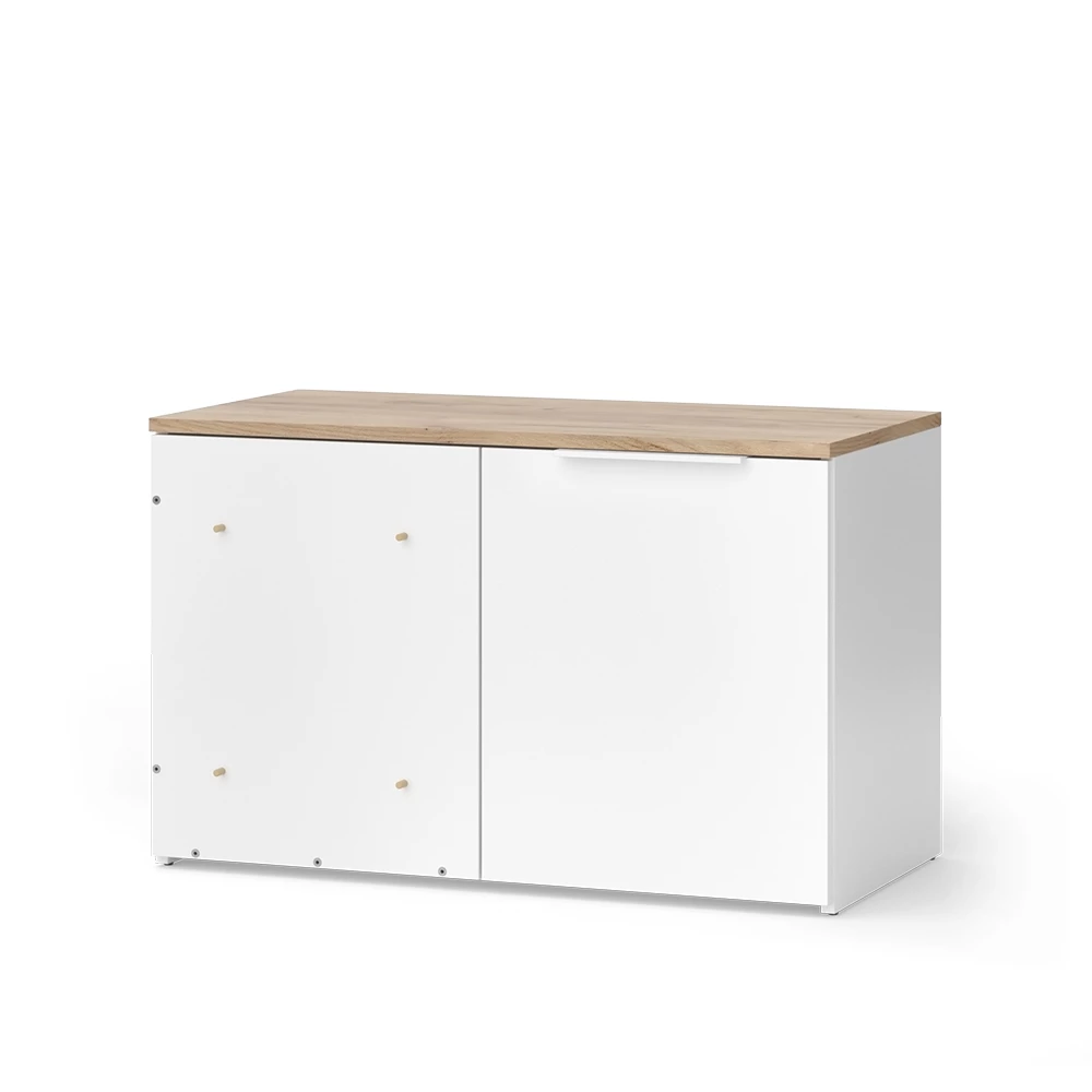 Hoekladenkast Wido Wit/Sonoma 80 x 50 cm met deur Vicco