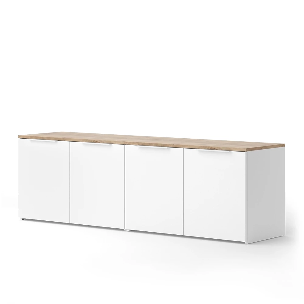 Woonwand Wido Wit/Sonoma 2 delen Vicco