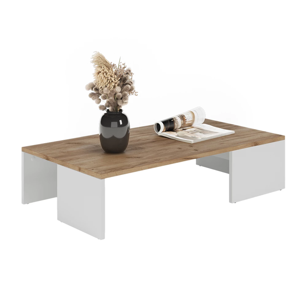 Salontafel Hardi Eik wit/goud 90 x 21.4 cm Vicco