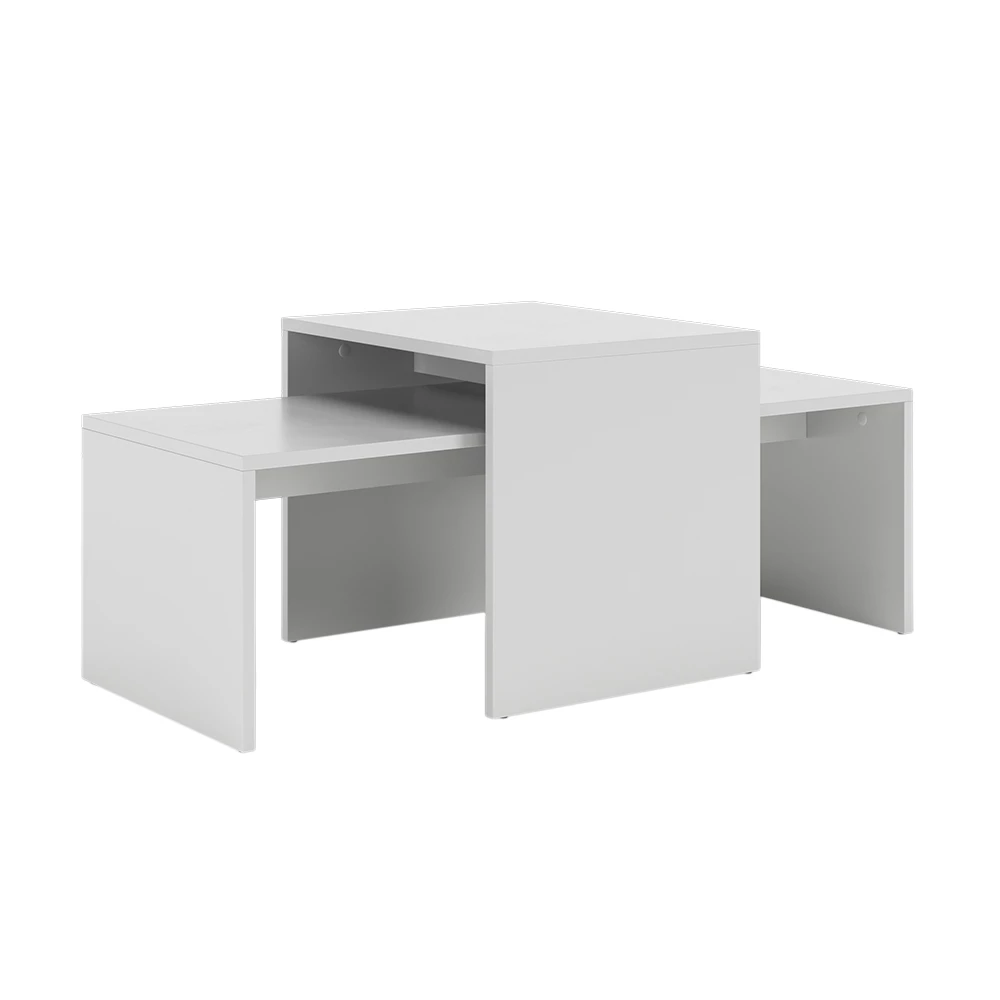 Salontafel set Donat Wit 100 x 48 cm 2 delen Vicco