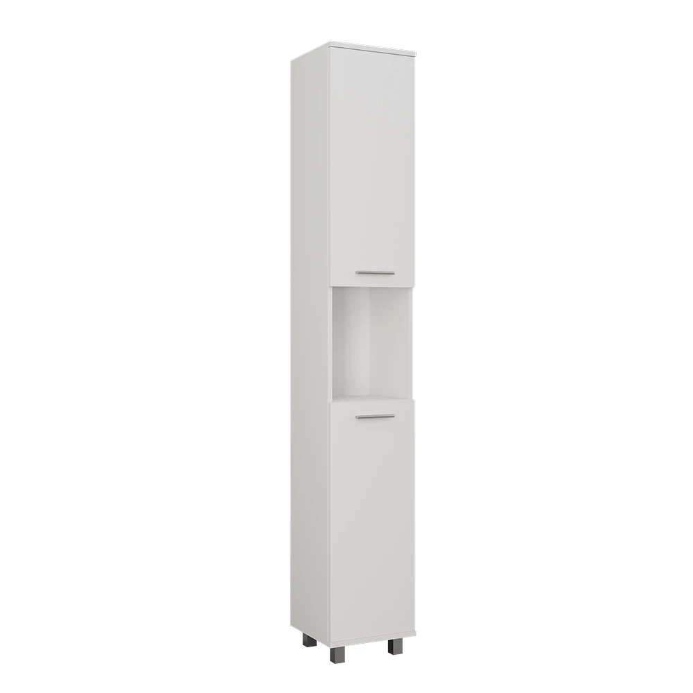 Hoge kast Ilias Wit 30.2 x 190 cm met 2 deuren Vicco