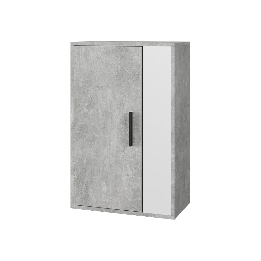Wandkast Berno Beton/Wit 50.1 x 78.4 cm met 2 compartimenten Vicco