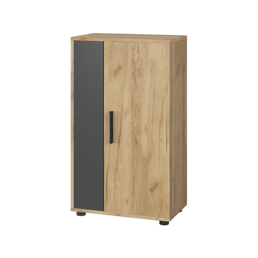 Ladekast Berno Eik goud/antraciet 50.1 x 87.3 cm met 2 compartimenten Vicco