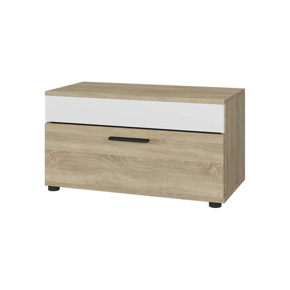 Boekenkast Berno Sonoma/Wit 70.8 x 38.9 cm met scharnierende deur Vicco