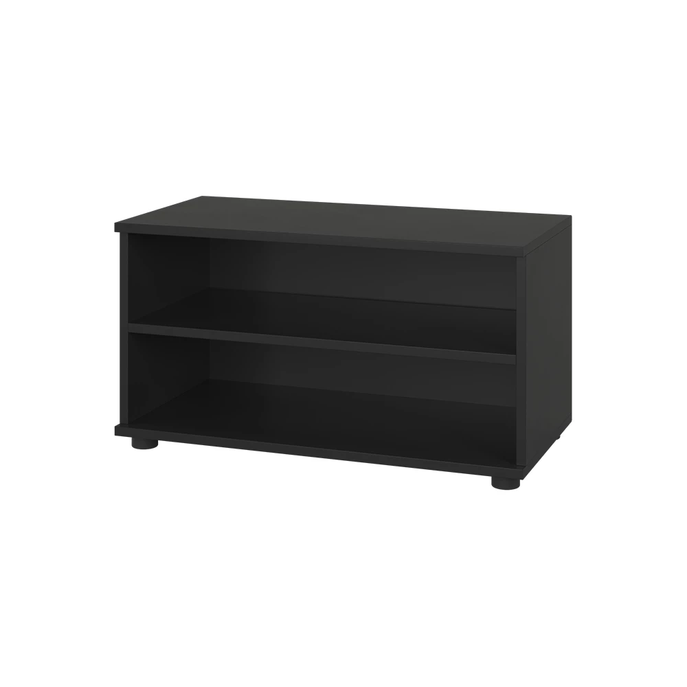 Boekenkast Berno Zwart 70.8 x 38.9 cm met 2 compartimenten Vicco