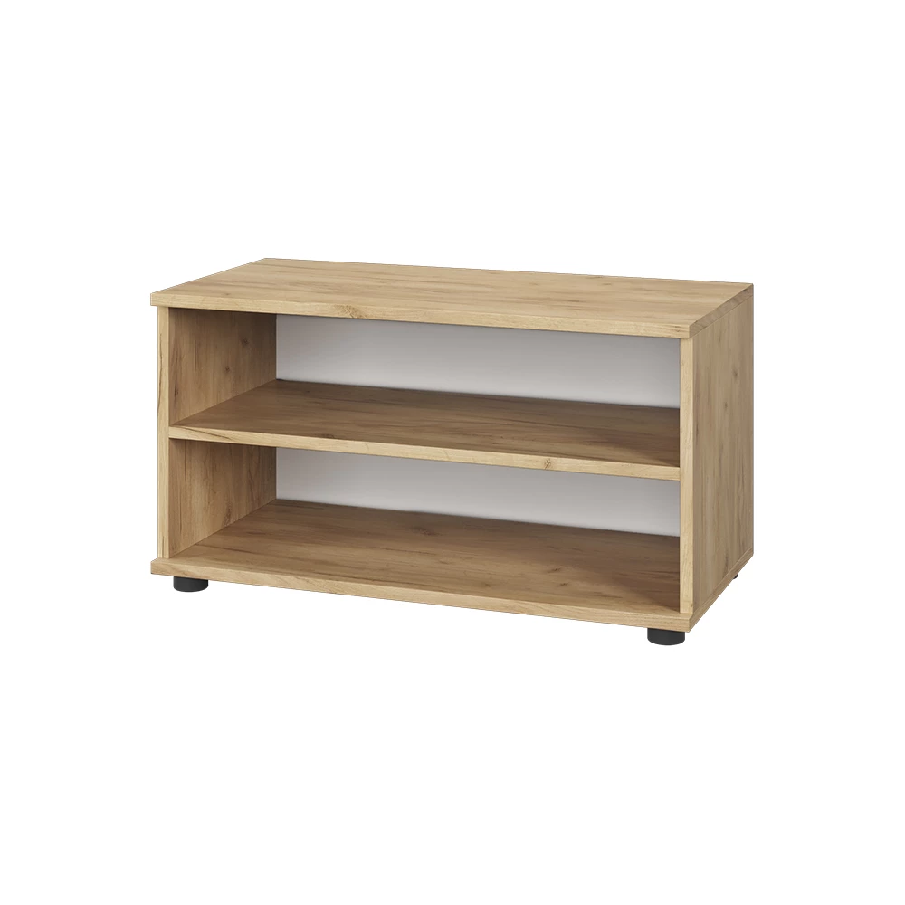 Boekenkast Berno Eik goud/wit 70.8 x 38.9 cm met 2 compartimenten Vicco