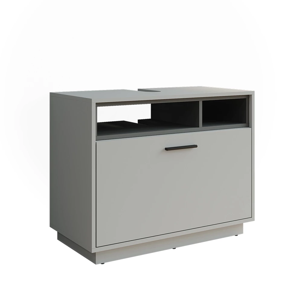 Ijdelheidseenheid Beatrice Grijs/antraciet 80 x 64 cm met lade Vicco