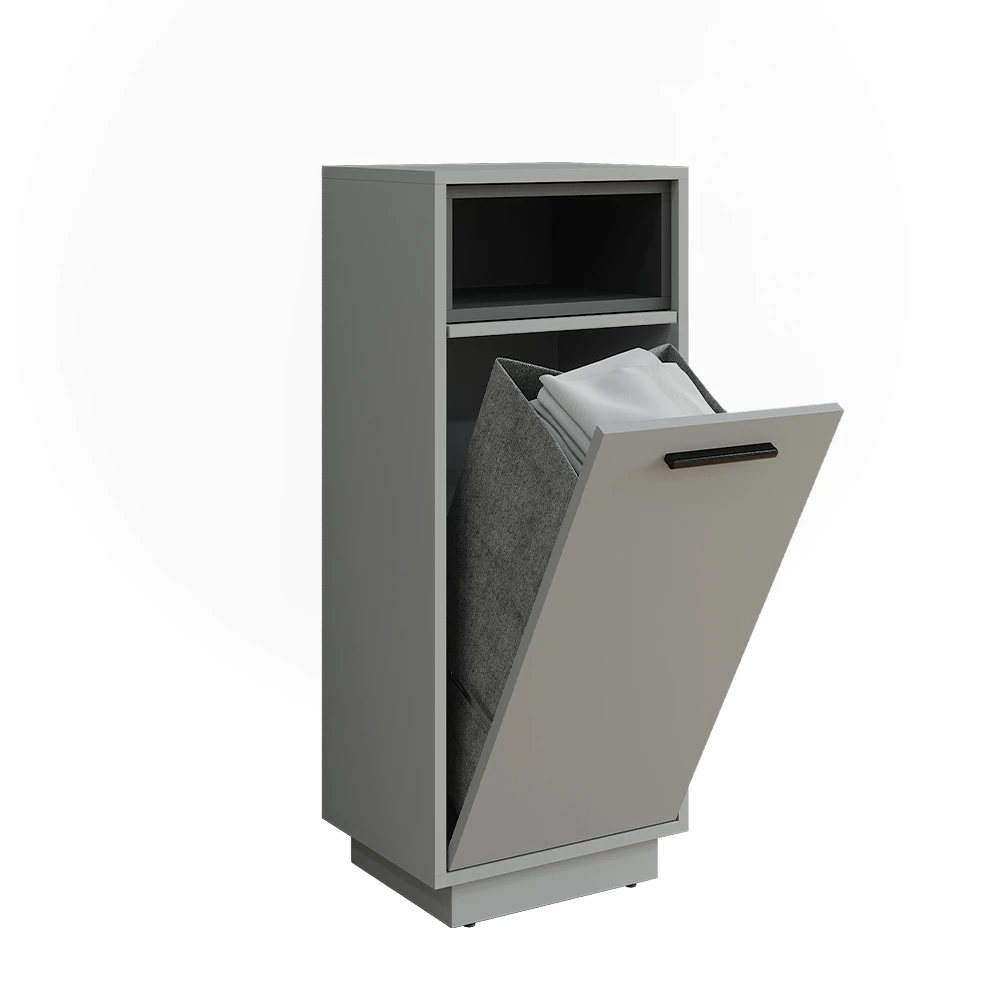 Waskast Beatrice Grijs/antraciet 38 x 93 cm met uitneembare binnenzak Vicco