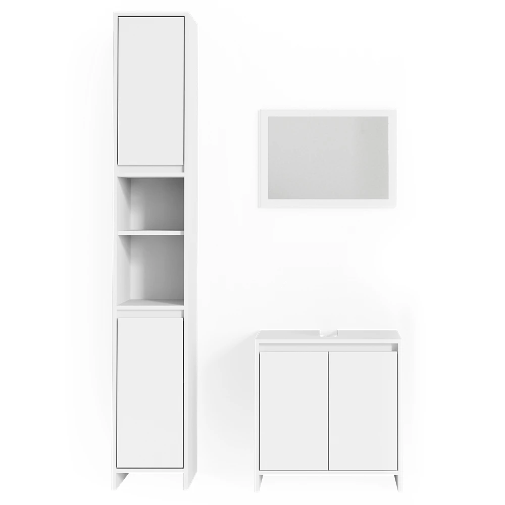 Badkamermeubelset Emma Wit Set van 3 Vicco