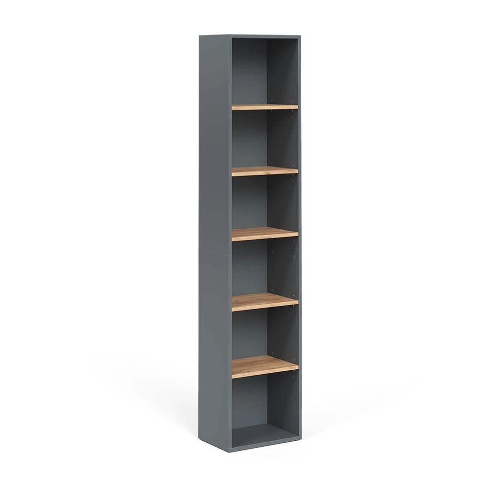 Hoge kast Viktor Antraciet/gouden eik 40.2 x 188.6 cm Vicco