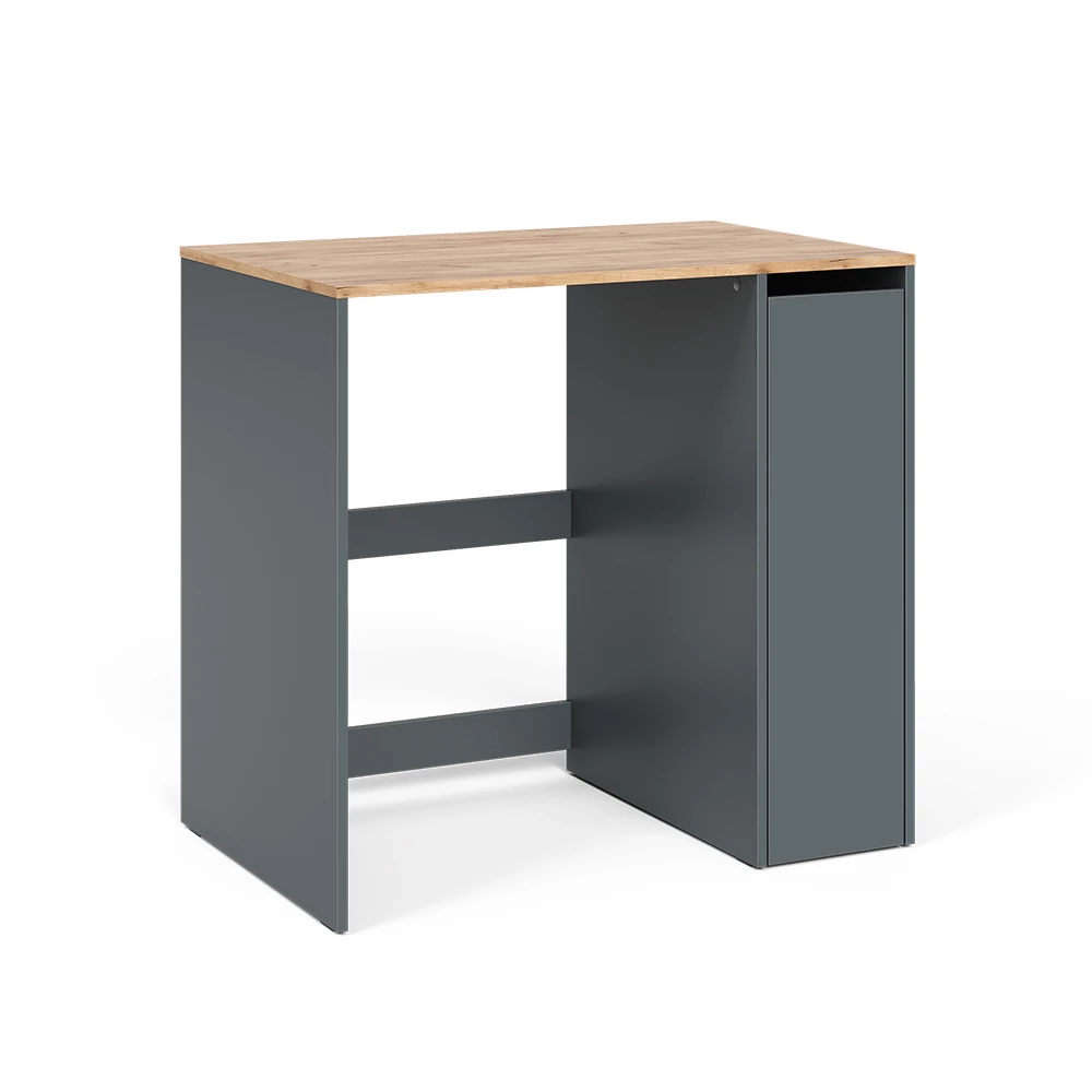 Wasmachinekast Viktor Antraciet/gouden eik 93.6 x 88.2 cm met compartimenten en deur Vicco