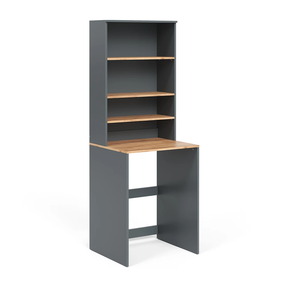 Wasmachinekast Viktor Antraciet/gouden eik 66 x 88.2 cm 2 delen met plank Vicco