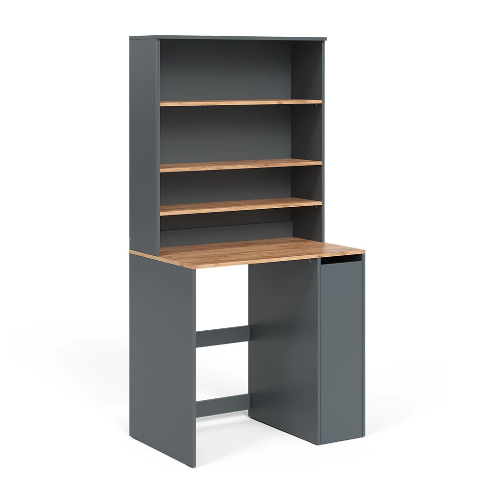 Wasmachinekast Viktor Antraciet/gouden eik 93.6 x 88.2 cm 2 delen met kast en plank Vicco