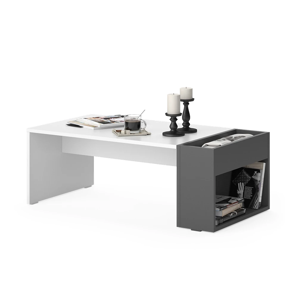 Salontafel Chris Wit/antraciet 95 x 49.4 cm Vicco