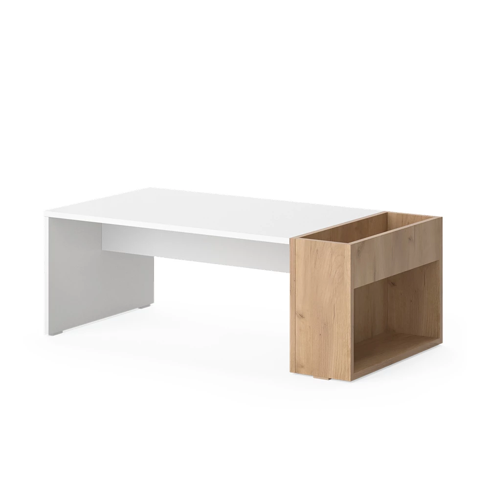 Salontafel Chris Eik wit/goud 95 x 49.4 cm Vicco