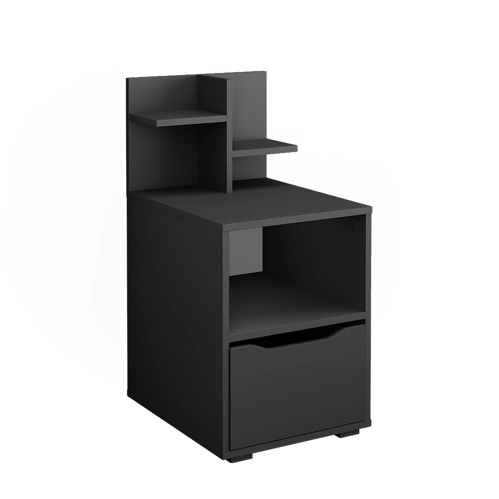 Nachtkastje Ruben Antraciet 40 x 82.2 cm met lade Vicco