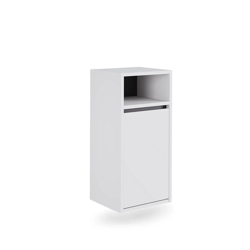 Badkamerkast Viola Wit/Grijs 38 x 80 cm met wasmand Vicco