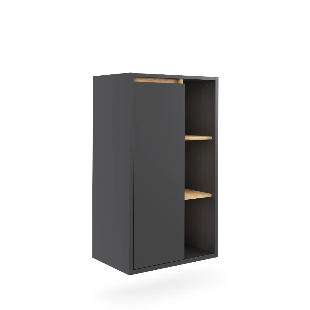 Midikast Viola Grijs/Kunstnijverheid 50 x 86 cm met open vakken Vicco