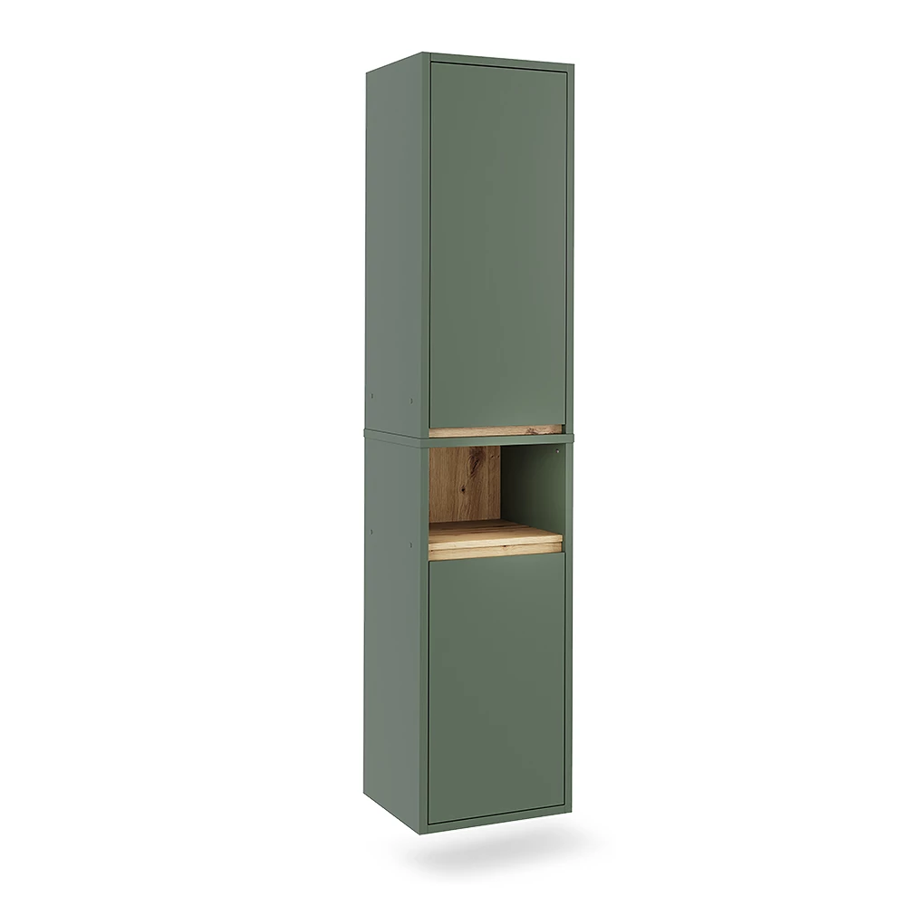 Hoge kast Viola Groen/Kunstzinnig 38 x 170 cm met 2 deuren Vicco