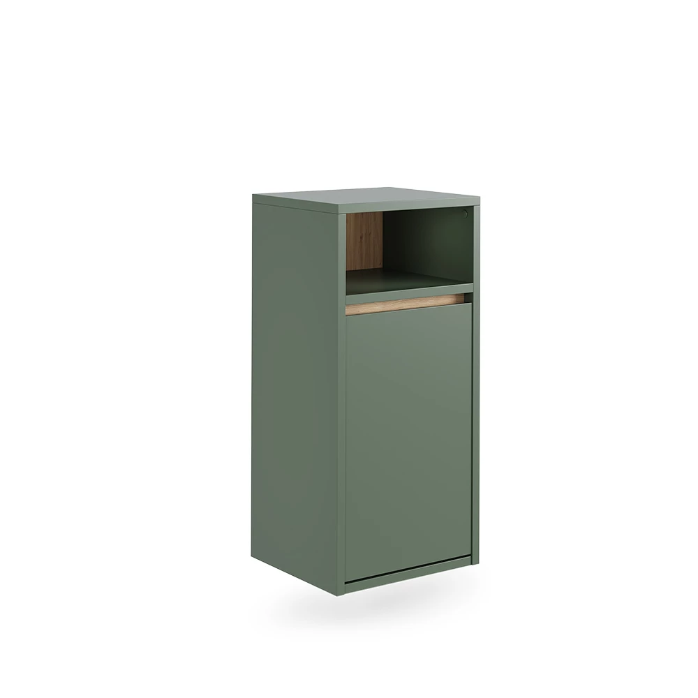 Badkamerkast Viola Groen/Kunstzinnig 38 x 80 cm met wasmand Vicco
