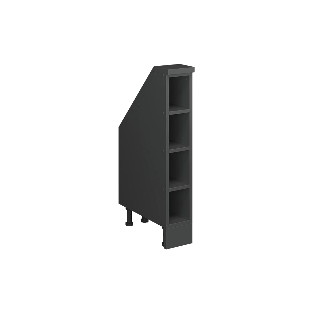 Kast voor schuine wand Rion Antraciet 15 x 81.6 cm met 4 compartimenten Vicco