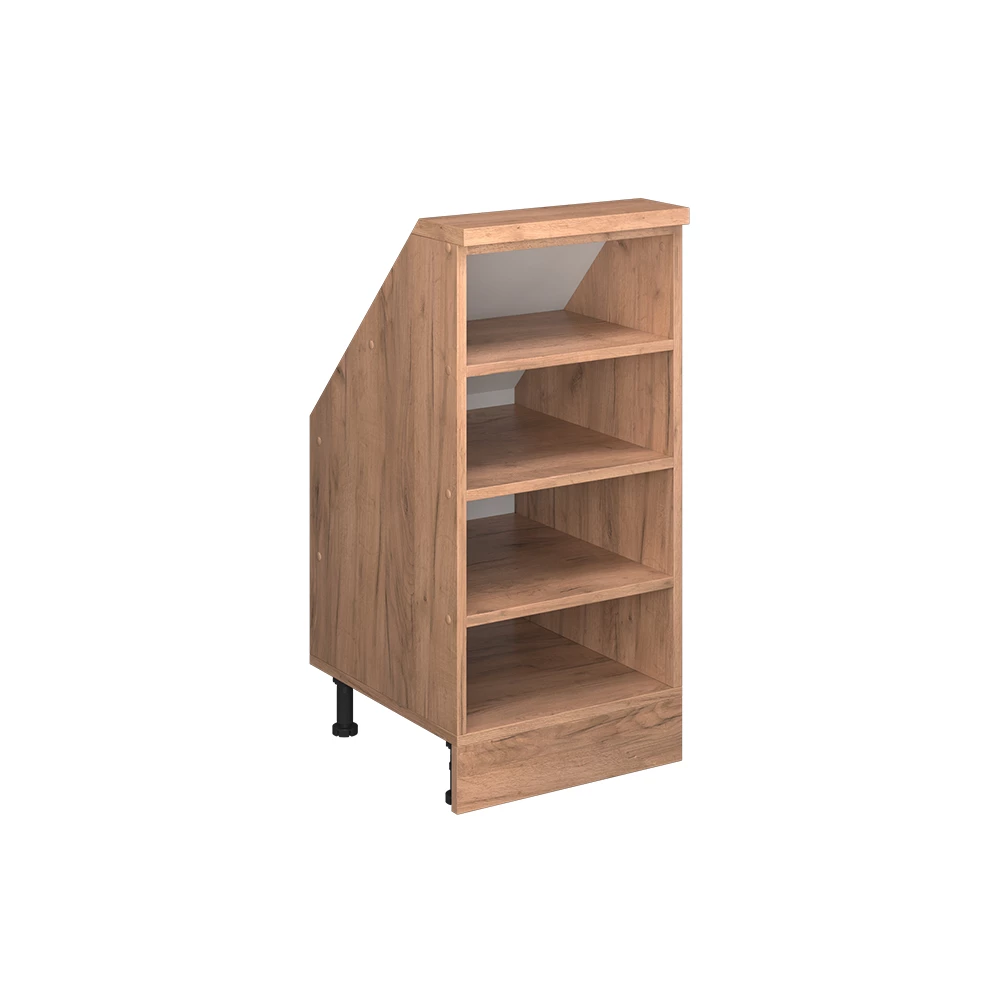 Kast voor schuine wand Rion Krachtige eik goud 40 x 81.6 cm met 4 compartimenten Vicco