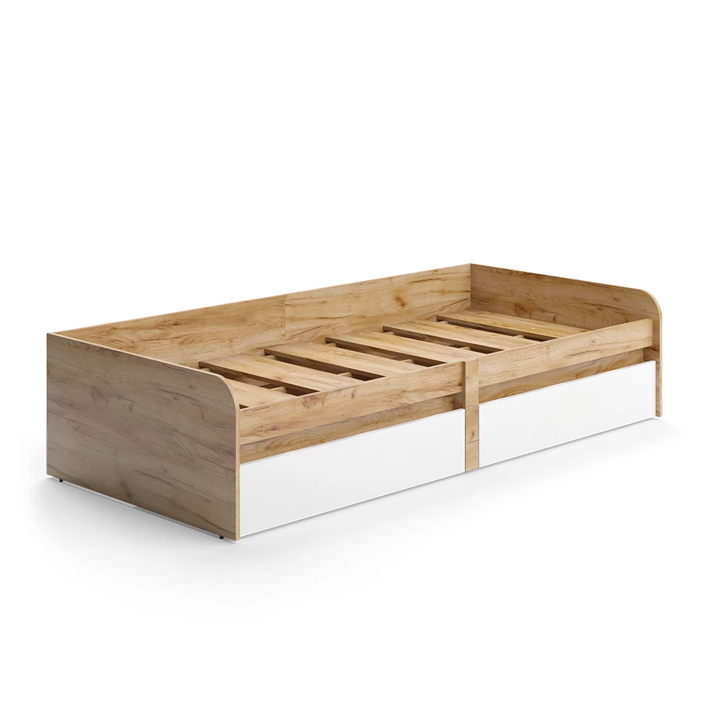 Kinderbed Clario Wit/Kunstnijverheid 90×200 cm Zonder matras Vicco