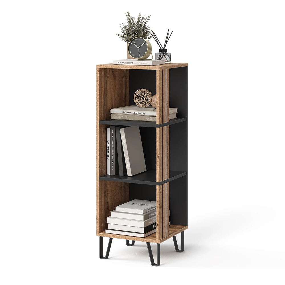 Boekenkast Amber Eiken Wotan 36 x 100 cm met 3 compartimenten Vicco