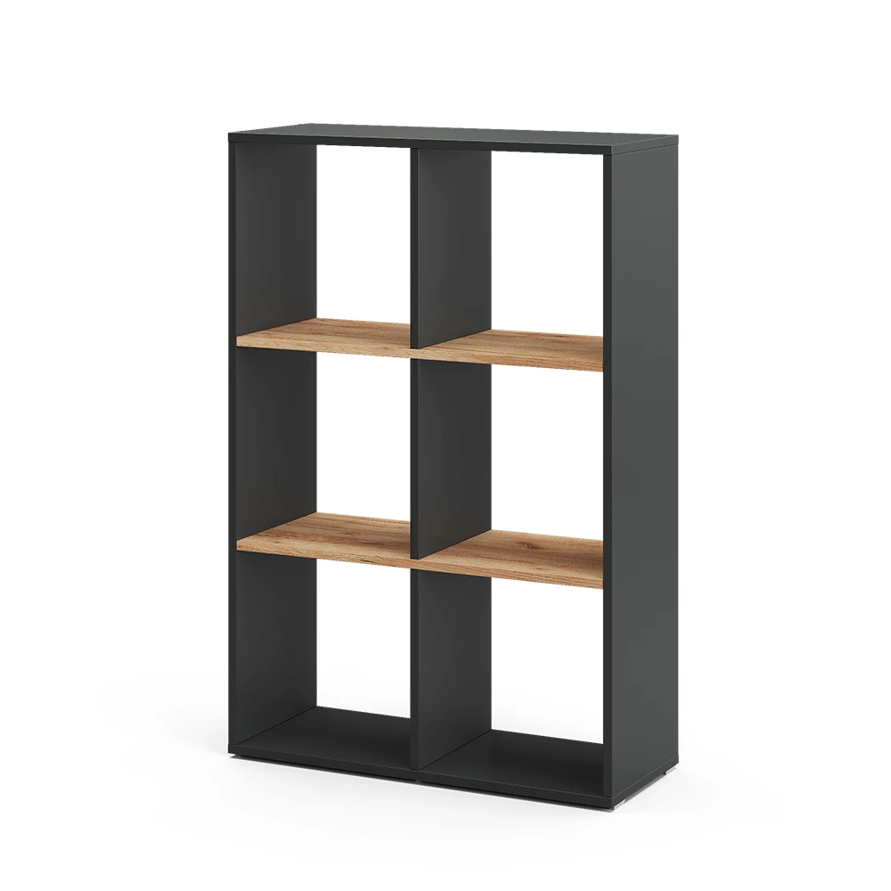 Ruimteverdeler Karree Antraciet/gouden eik 72 x 107.8 cm Vicco