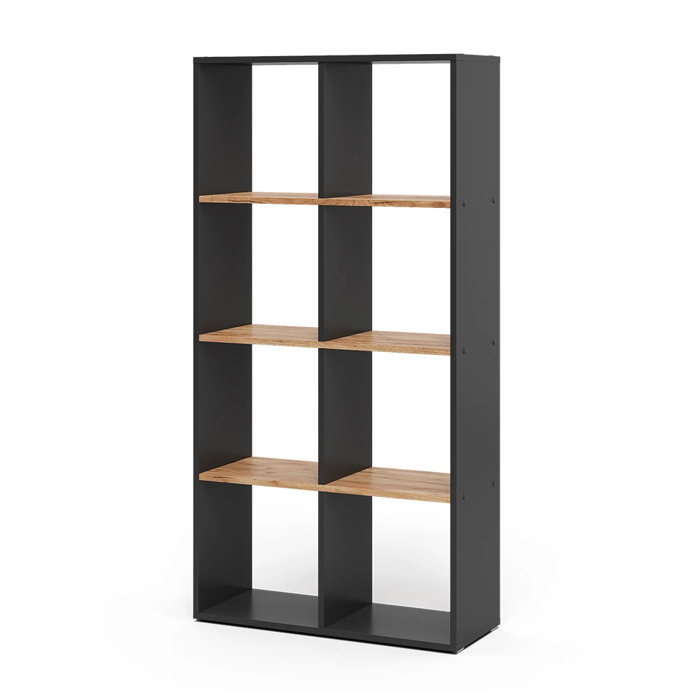 Ruimteverdeler Scutum Antraciet/gouden eik 143 x 72 cm Vicco