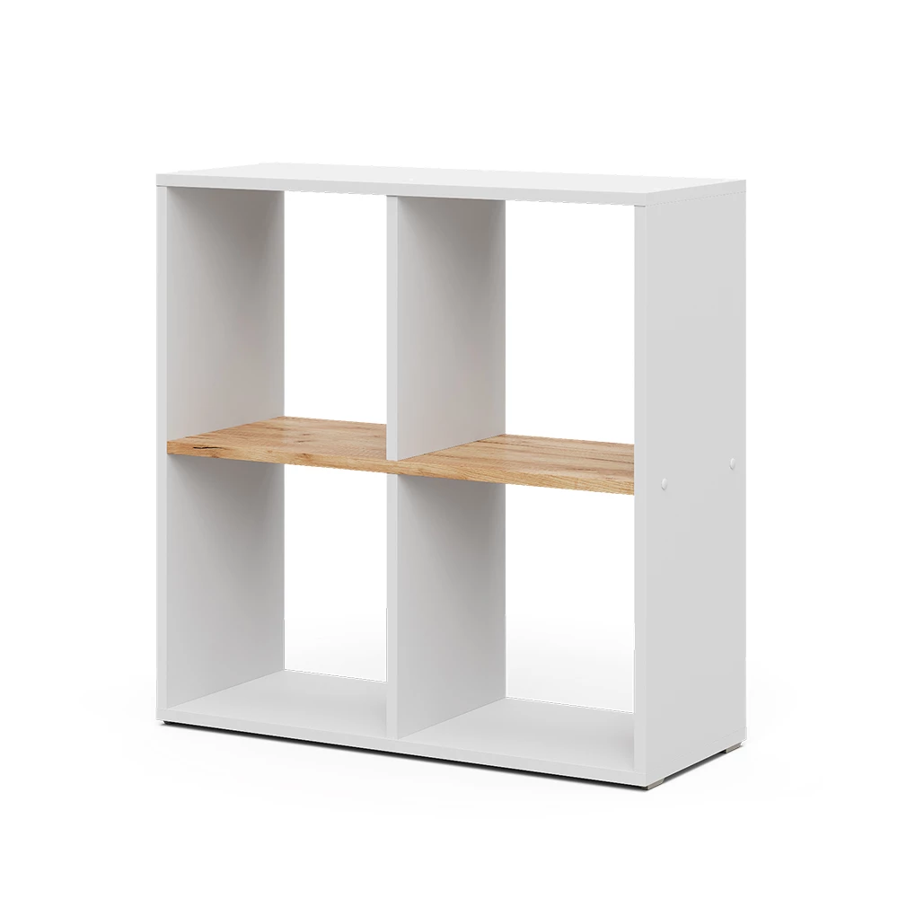 Ruimteverdeler Tetra Eik wit/goud 72 x 72.6 cm Vicco