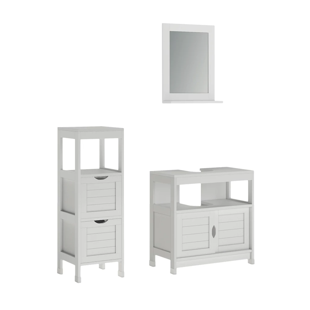 Badkamermeubelset Vilda Wit 3 delen Vicco