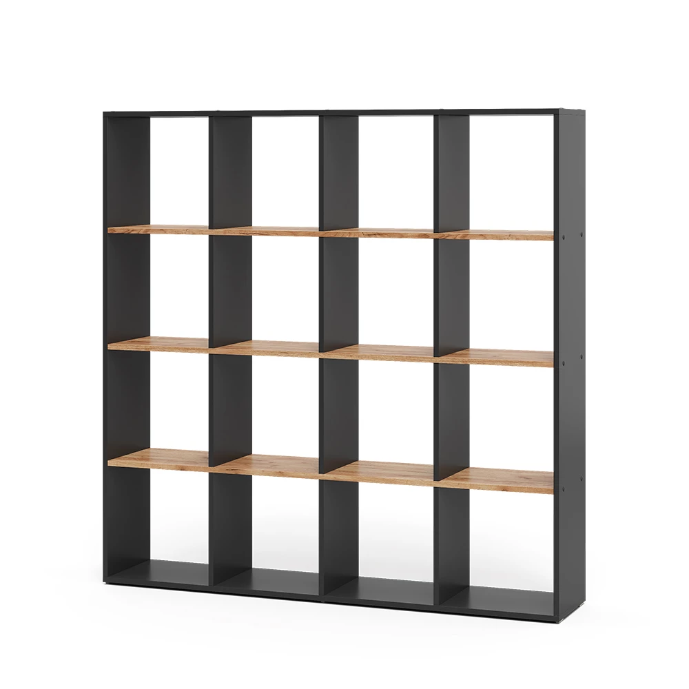 Ruimteverdeler Karree Antraciet/gouden eik 142.4 x 143 cm Vicco