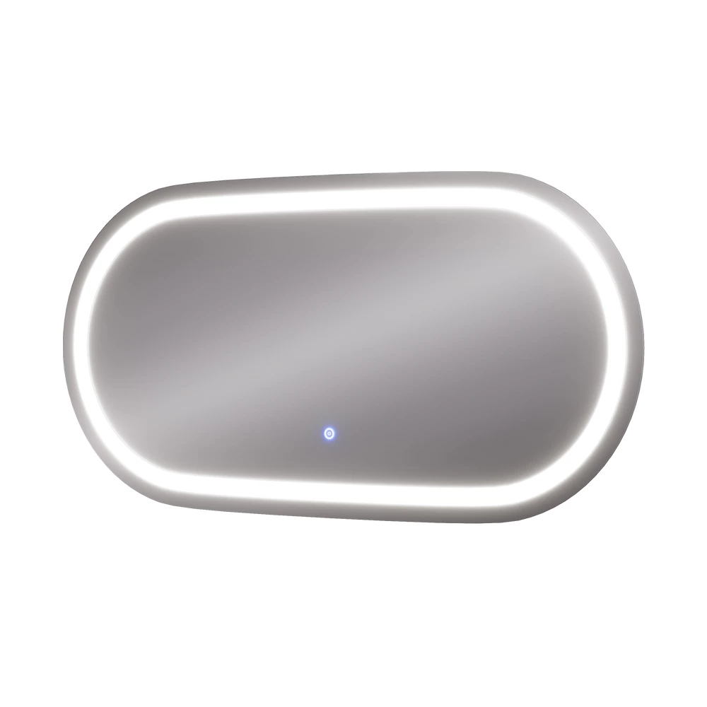 Badkamerspiegel Miral Glas 100 x 50 cm met koplampverlichting Vicco
