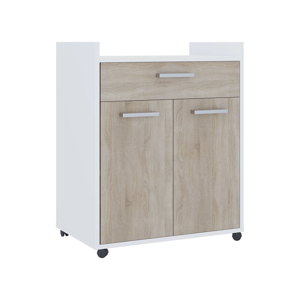 Rolcontainer Ansel Wit/Sonoma 60 x 40 cm met laden Vicco
