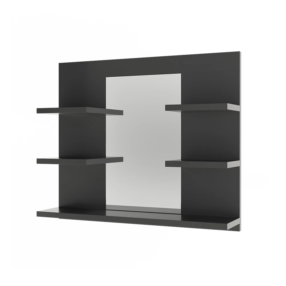 Badkamerspiegelkast Wilbur Antraciet 58.8 x 50 cm met planken Vicco