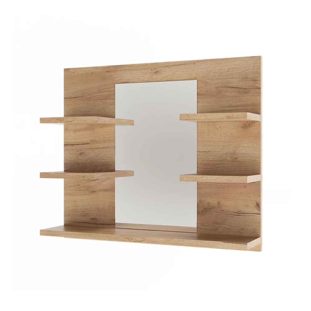 Badkamerspiegelkast Wilbur Krachtige eik goud 58.8 x 50 cm met planken Vicco