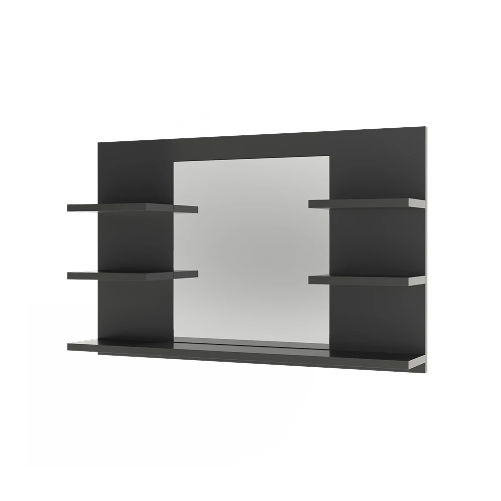Badkamerspiegelkast Wilbur Antraciet 78 x 50 cm met planken Vicco