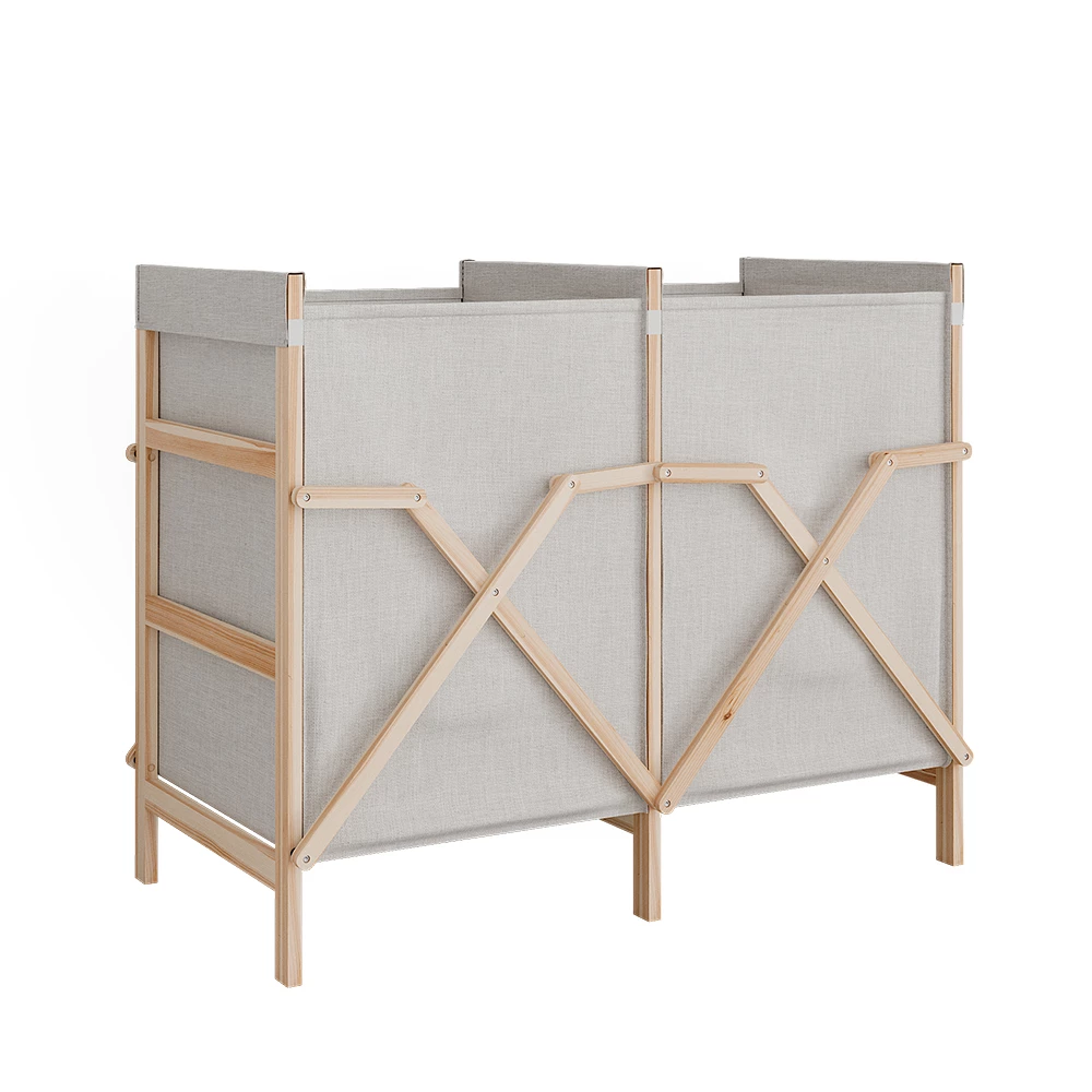Badkamerkast voor wasruimte Bruno Beige 80 x 64 cm met 2 compartimenten Vicco
