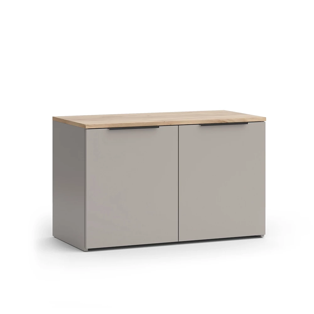 Vicco Sideboard "Wido", Grijs, 80 x 50 cm met 2 deuren