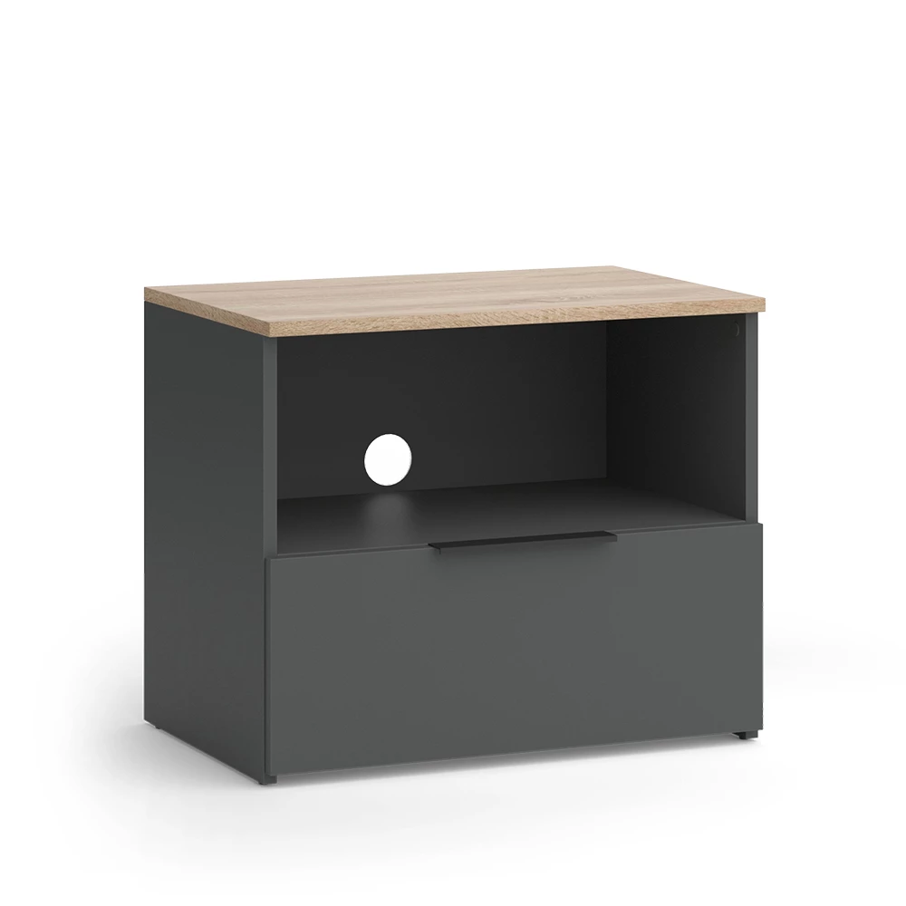 Vicco TV-meubel "Wido", Antraciet/Sonoma, 60 x 50 cm met lade
