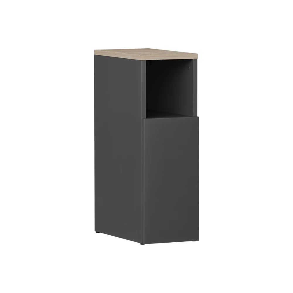 Nachtkastje Enton Antraciet/Sonoma 20 x 59.5 cm met 1 deur Vicco
