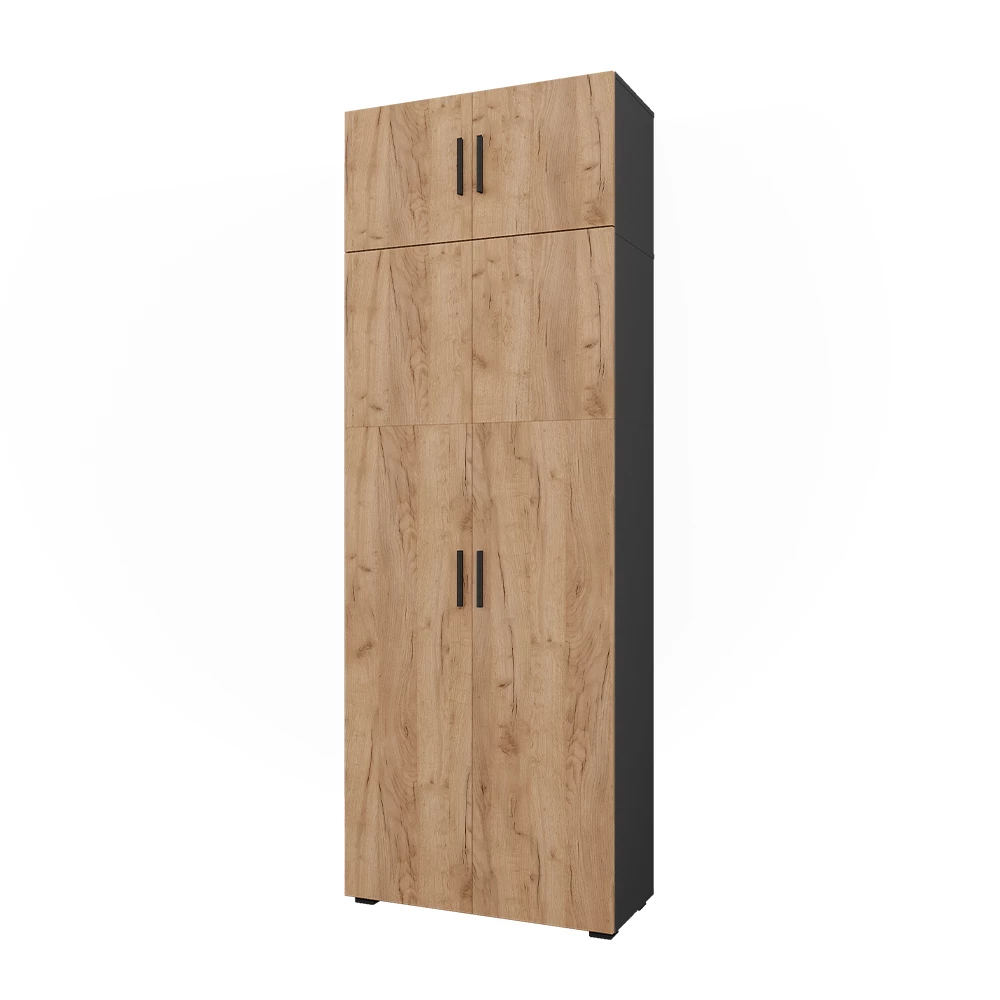 Universele kast Ingo Antraciet/gouden eik 80 x 223.8 cm met kastbevestiging Vicco